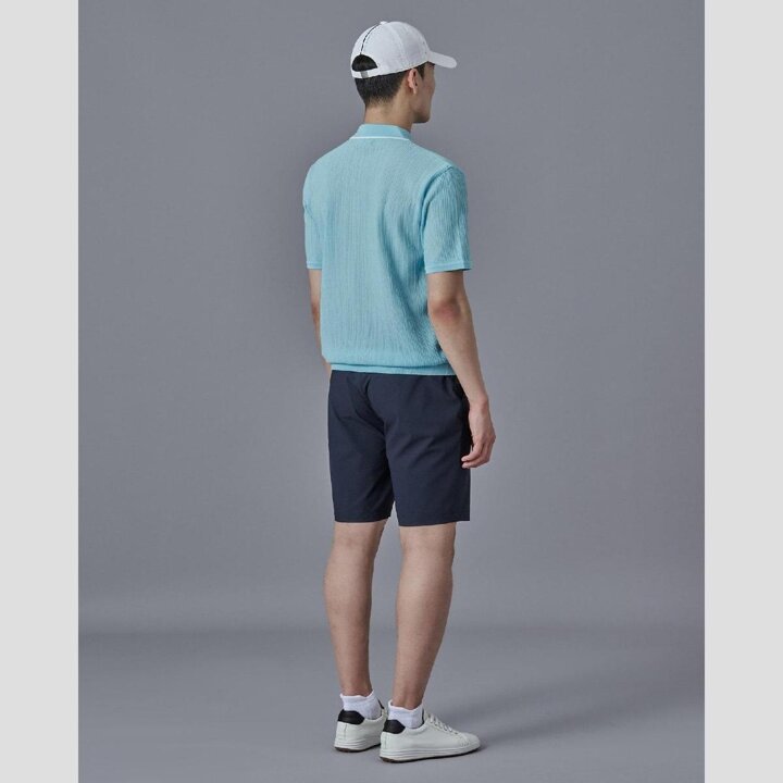 (신세계강남점)SS25 남성 조직감 니트 반팔 풀오버 - 블루 (BJ5351B06P)