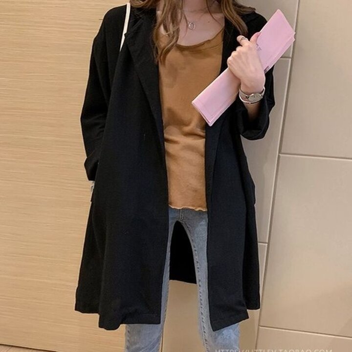F01111 루즈핏 분위기짱 트렌치코트 바바리 봄아우터