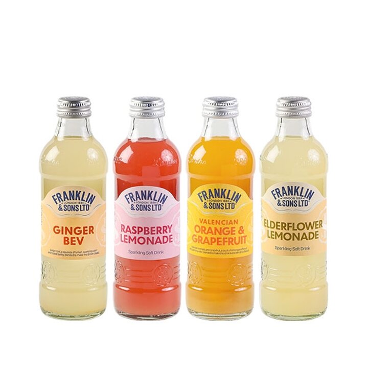 [카페앤쿨] 프랭클린 탄산음료 275ml 12병 (레몬/오렌지자몽/라즈베리/진저)