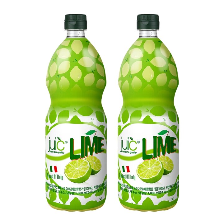 쥬시 라임주스 1000ml x 2개