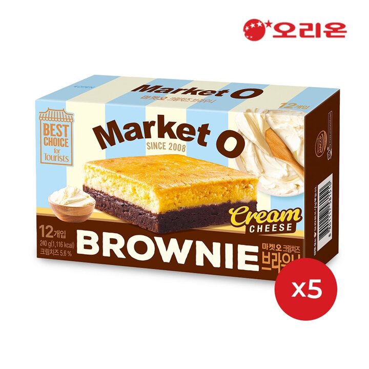 오리온 마켓오 크림치즈브라우니 12P(240g) 5개
