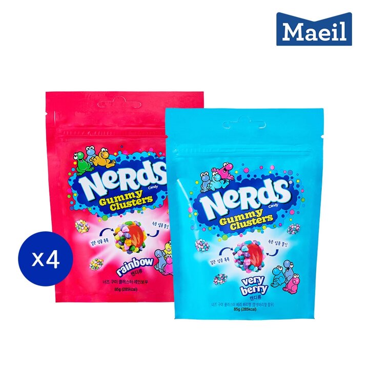 너즈 구미 클러스터 85G 레인보우 4입 + 베리베리 4입 총 8입