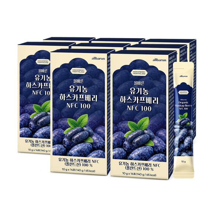 올바른 유기농 하스카프베리 NFC 100 14포 8박스 (총 112포)