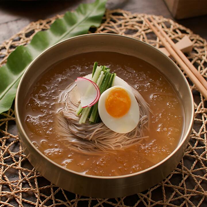 [미도원]100프로 제주산 메밀면세트 (메밀면 150g x 13팩 + 냉면육수 350g x 8팩 + 귤림양념장 50g x 5팩)