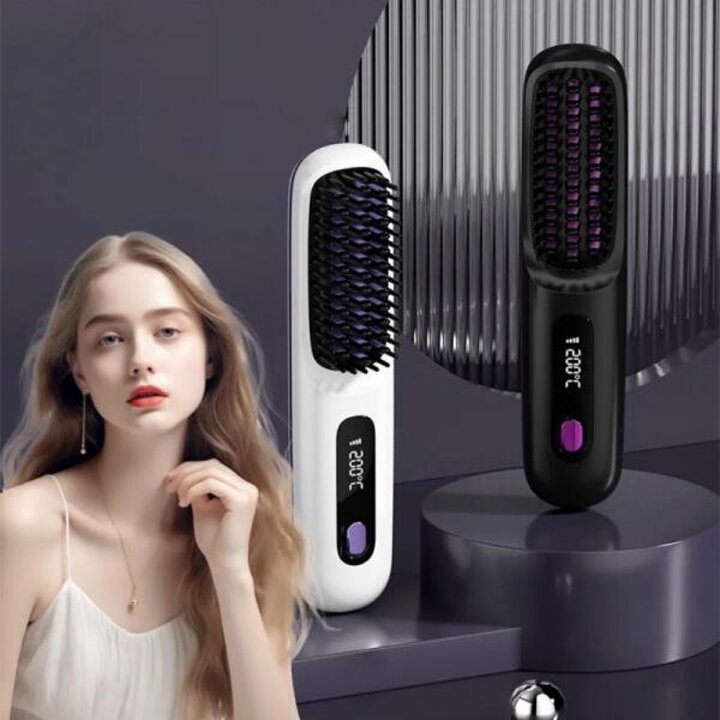 아트박스/오엠티 휴대용 빗고데기 무선고데기 온도도절 볼륨 매직기