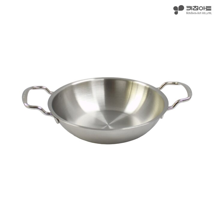 키친아트 스뎅 IH 인덕션가능 스텐레스 낮은 전골냄비 20cm