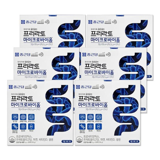 종근당 프리락토 마이크로바이옴 5g 30포 6개/mjc