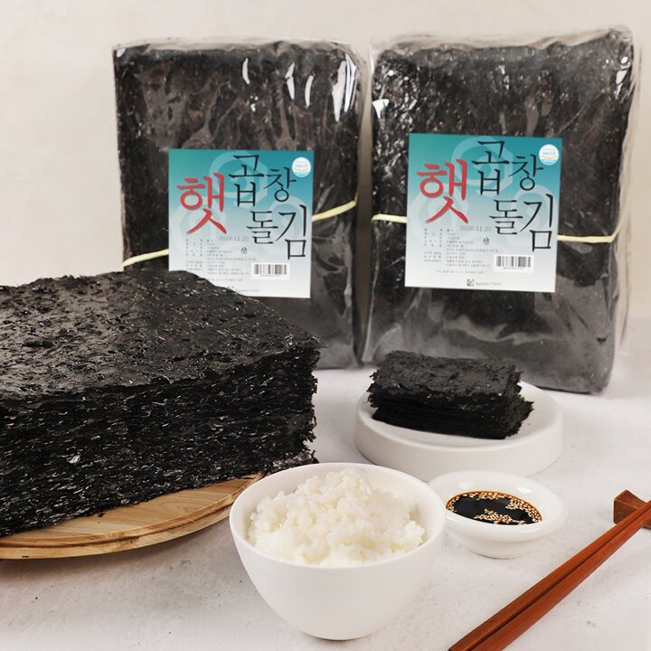 [한설식품] 25년 햇 곱창김 100장 상급 400g 이상