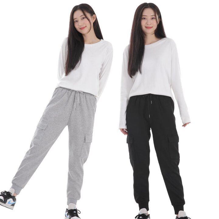 모든GO 여성용 스판 카고 조거팬츠 트레이닝바지 밴딩 캐주얼 운동 편안한