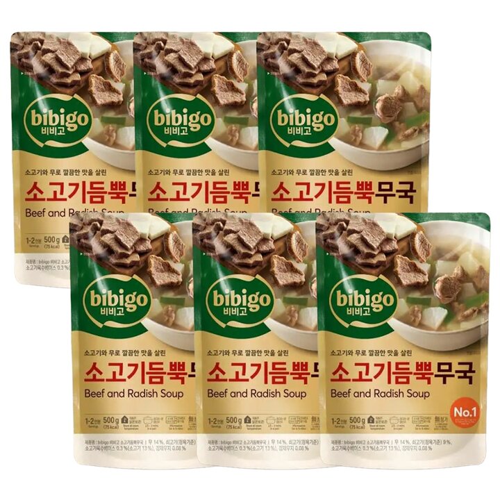 CJ 비비고 소고기듬뿍무국 500g x6개