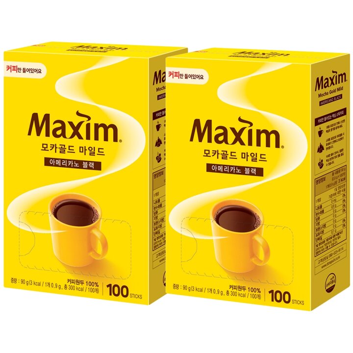 맥심 모카골드 커피만 100T x 2개