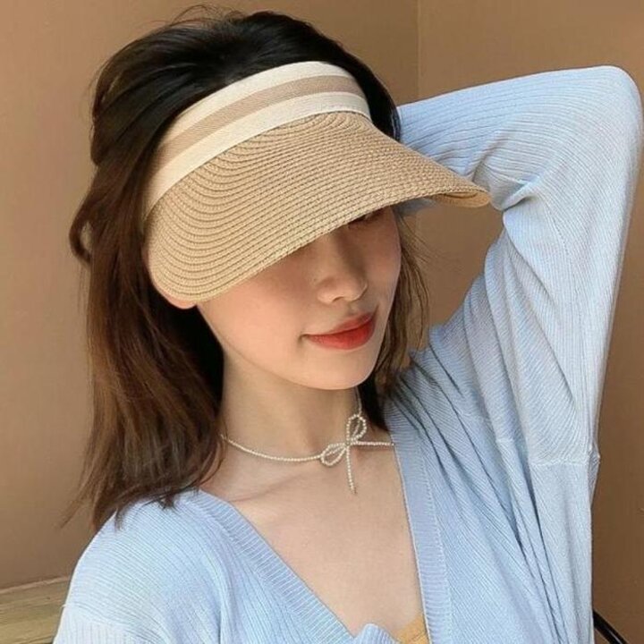 라탄여성썬캡라피아밀짚모자여자선캡