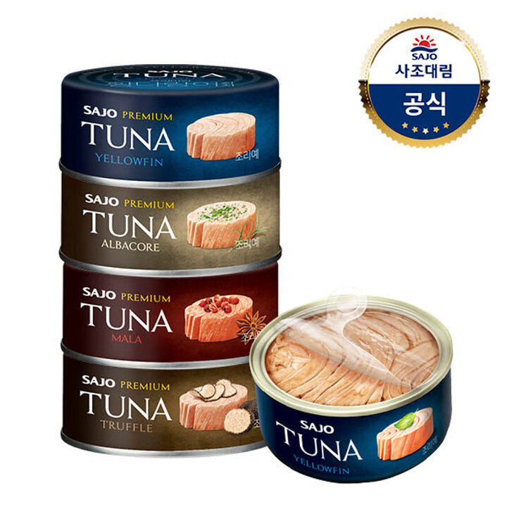 사조대림ㅣ프리미엄참치 100g x4개 /황다랑어/마라/트러플/알바코