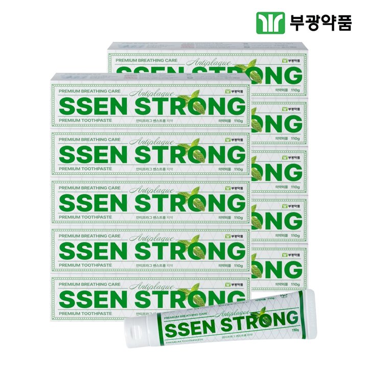 부광약품 안티프라그 쎈스트롱 프라그 제거 구취 입냄새제거 치약 125g 10개