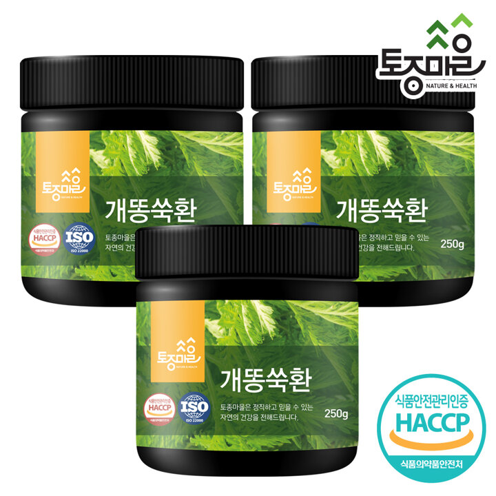 [토종마을] HACCP인증 국산 개똥쑥환 250g X 3개