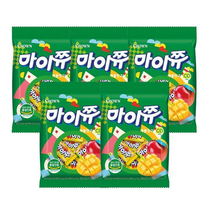 [G] 크라운 마이쮸 애플망고 100g 5봉
