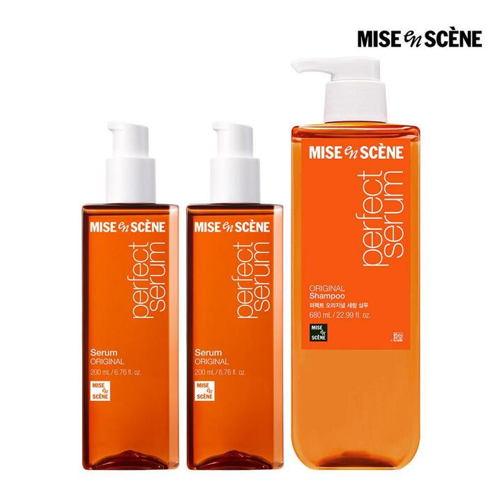 [신라쇼 ONLY] 미쟝센 퍼펙트 오리지널 세럼 200ml*2 + 미쟝센 퍼펙트 오리지널 샴푸 680ml