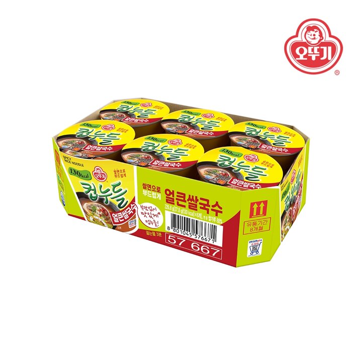 [오뚜기] 컵누들 얼큰쌀국수 컵 37.8g x 6개(1박스)