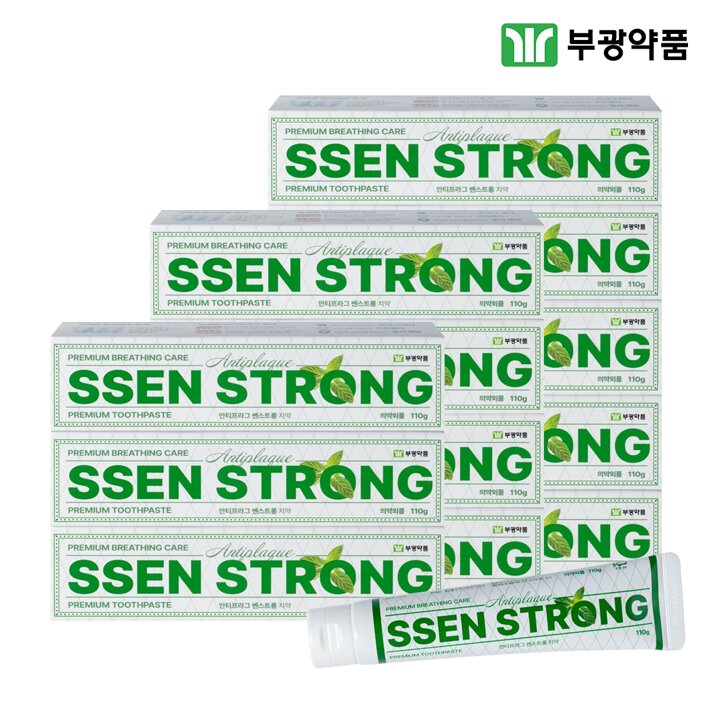 부광약품 안티프라그 쎈스트롱 프라그 제거 구취 입냄새제거 치약 125g 12개