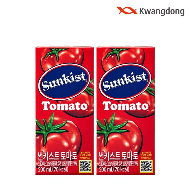 광동 썬키스트 토마토주스 200ml x 24팩