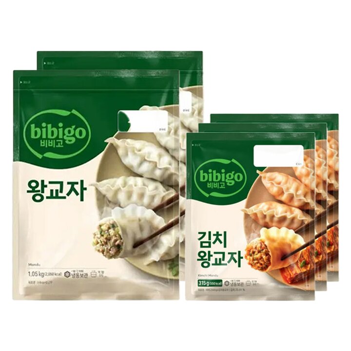 CJ제일제당 비비고 왕교자 1.05kg x2봉 + 김치왕교자 315g x3봉