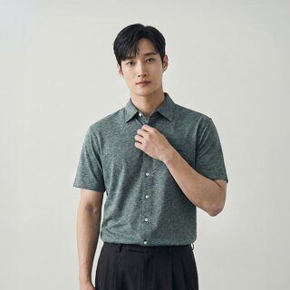 [PAT] 트리코트 프린트 스판 셔츠_1K31514