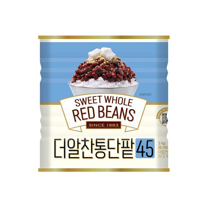 [화과방] 더알찬 통단팥(캔) 3kg / 수입팥 빙수재료