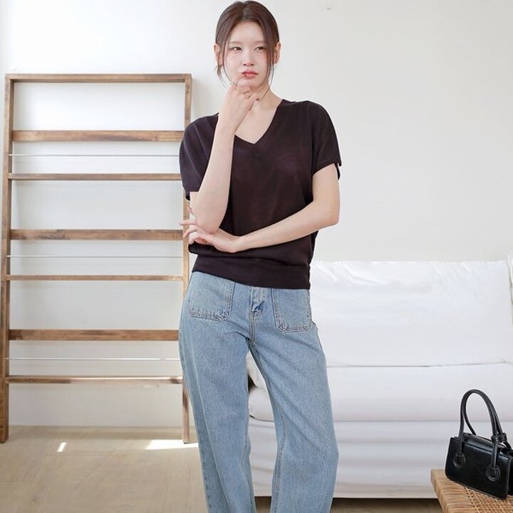 [최초가 89,900원][르포엠]프렌치 린넨 혼방 캣츠 돌먼 니트 3종세트