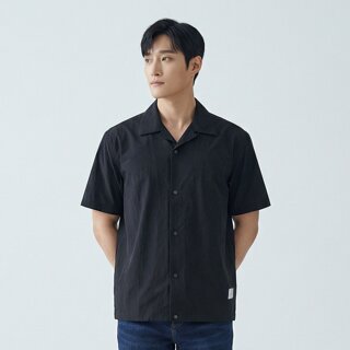 [PAT] 세미루즈핏 오픈카라 셔츠_QK31592