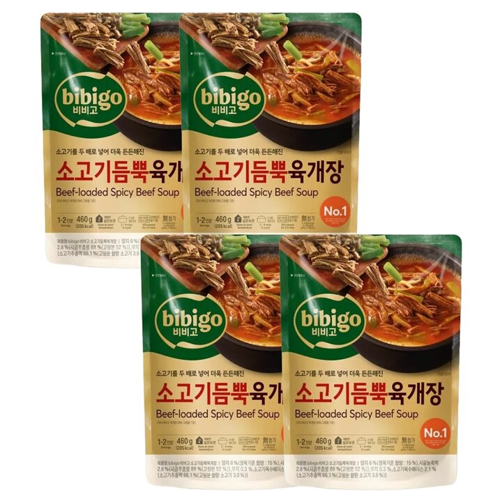 CJ 비비고 소고기듬뿍육개장460g x4개