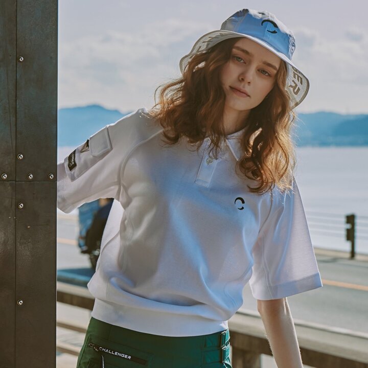 (대전신세계)[챌린저] PQ조직 소매포켓 여성 블루종 반팔티셔츠 화이트 CHD2WST0633WH