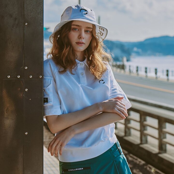 (대전신세계)[챌린저] PQ조직 소매포켓 여성 블루종 반팔티셔츠 화이트 CHD2WST0633WH