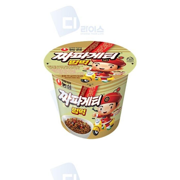 농심짜파게티범벅미니컵5개컵라면소컵짜장라면간식야식간편식