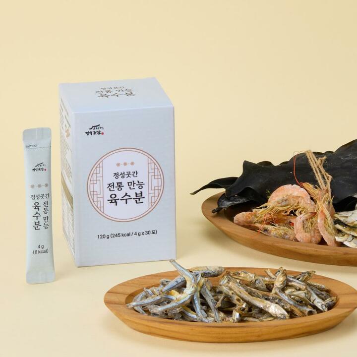 정성곳간 최명희 명인 전통 만능 육수분 1박스 / 4g 30포