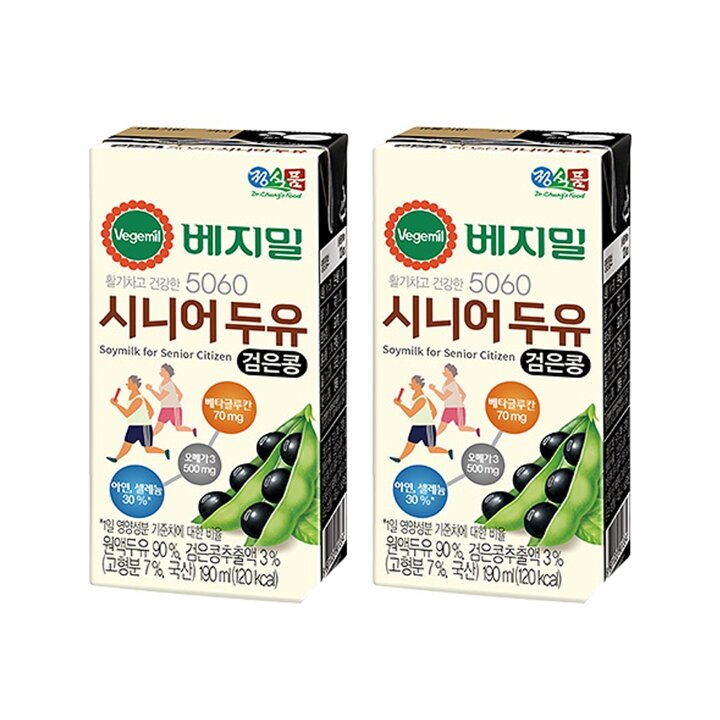 정식품 5060시니어두유 검은콩 190ml 32팩