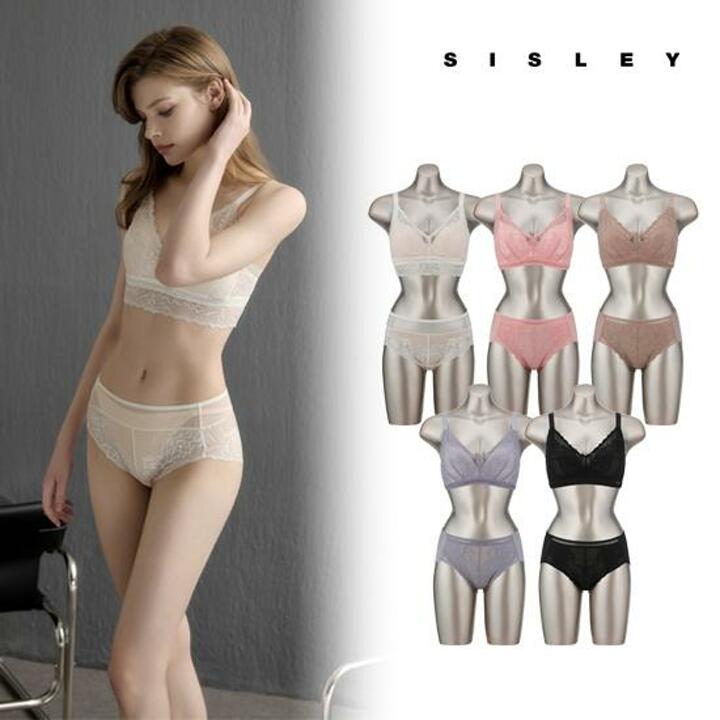 (방송에서만 세일) 시슬리 SISLEY 라이크라 레이스 브라렛 5세트