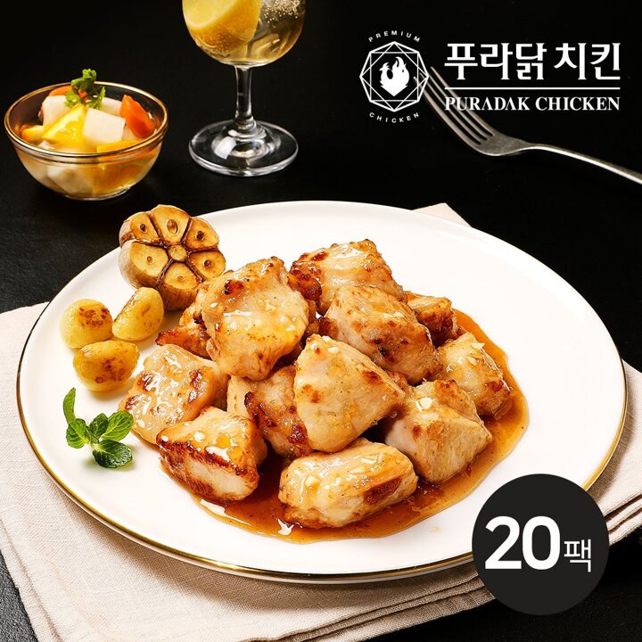 [푸라닭] 한입 쫄깃 닭가슴살 매드갈릭 100g 20팩