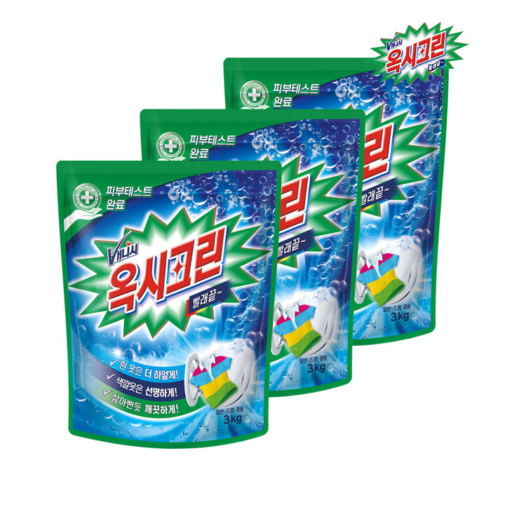 옥시크린 분말 표백제 3kg x 3개