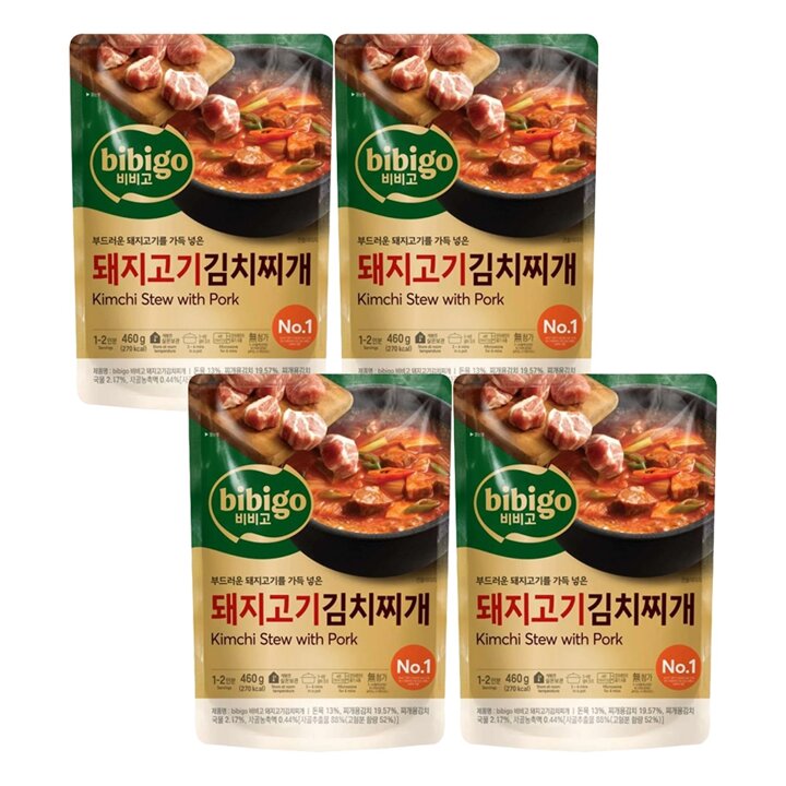 CJ 비비고 돼지고기김치찌개 460g x4개