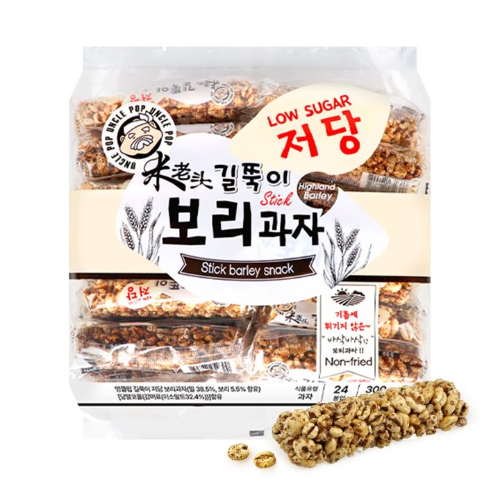 엉클팝 길쭉이 저당 보리과자 300g