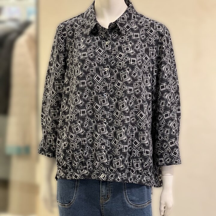 셔링 기하학 블라우스 BL5231