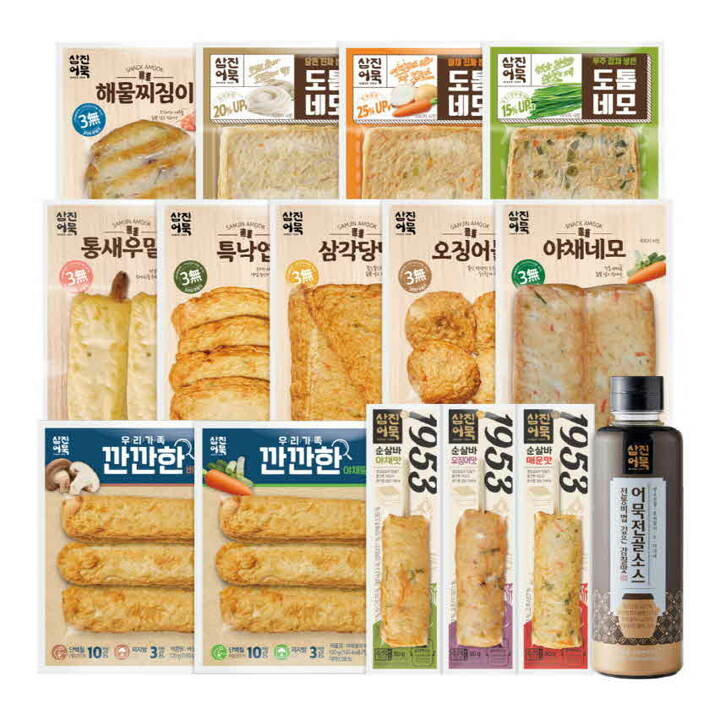[삼진어묵] 인기세트 어묵 14종 (39개)+ 어묵전골소스(1종/420ml)		
