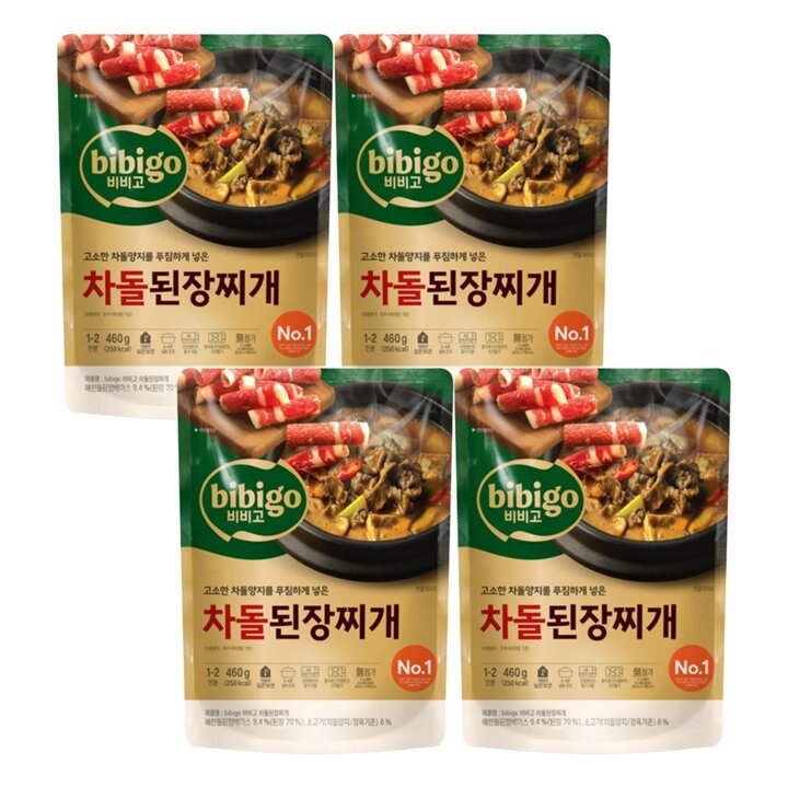 CJ 비비고 차돌된장찌개 460g x4개
