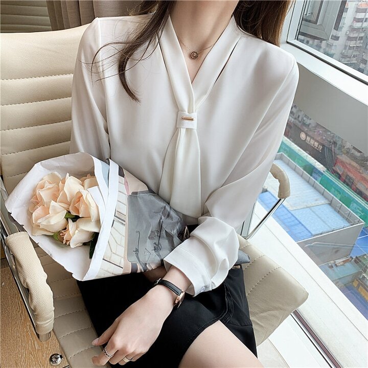 오피스룩 고급 쉬폰 블라우스 BS13783