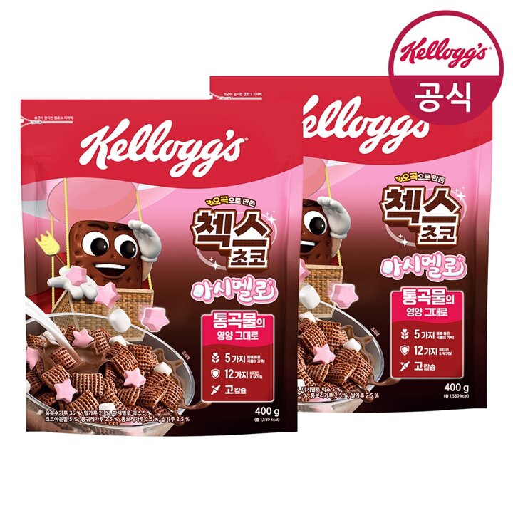 [켈로그] 시리얼 첵스초코 마시멜로 400g x 2개
