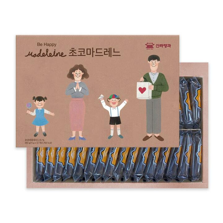 [신라명과]초코마드레느 480g 32개입 선물용쇼핑백