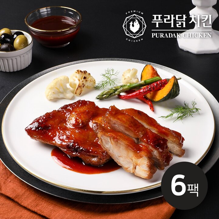 [푸라닭] 닭다리살 스테이크 매콤악마 130g 6팩
