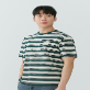 [26SS] 남성) 스트라이프 스몰 와펜 세미오버핏 반팔 티셔츠 AQ2WTS402-GR