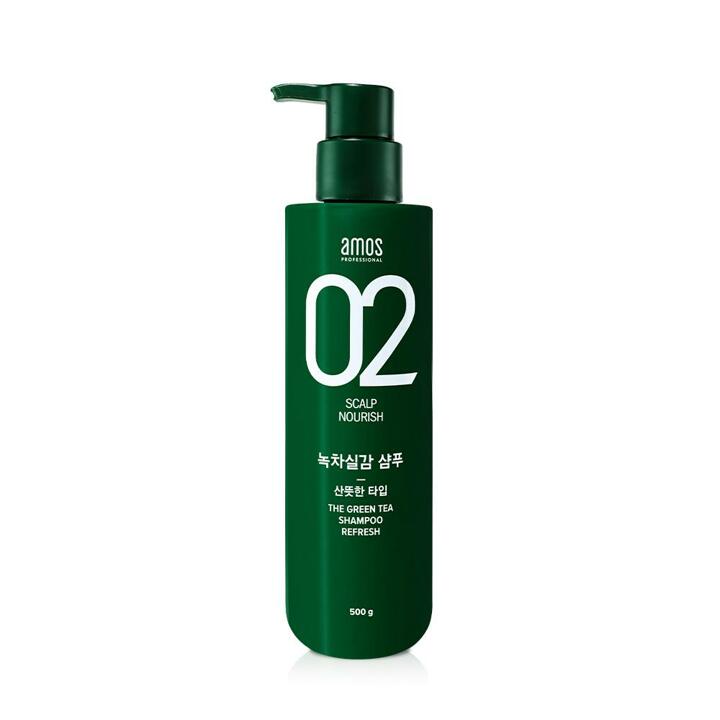 아모스 녹차실감 샴푸 지성용 500g (산뜻한타입)
