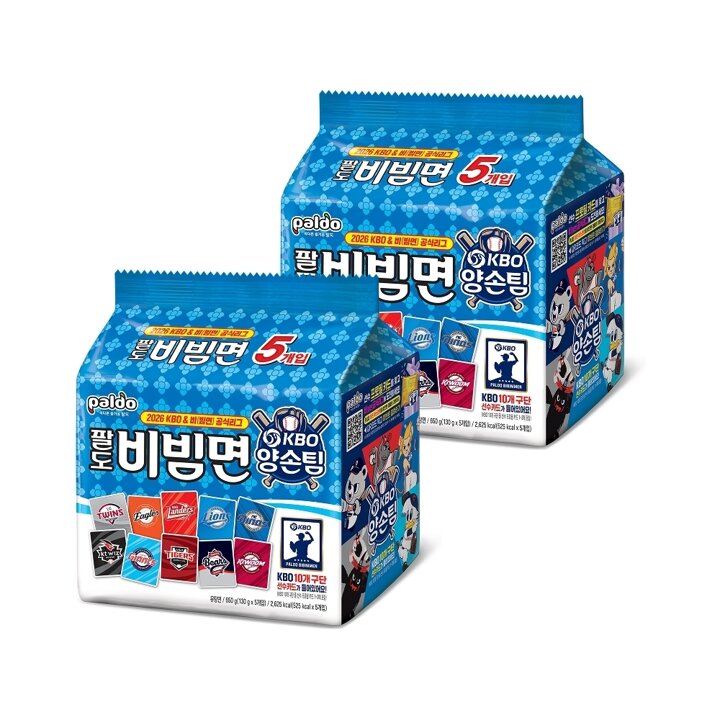 KBO X 팔도비빔면 [양손비빔팀] (130gx5개입) x2